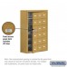 Salsbury Cell Phone Storage Locker - with Front Access Panel - 6 Door High Unit (8 Inch Deep Compartments) - 18 A Doors (17 usable) - Gold - Surface Mounted - Master Keyed Locks